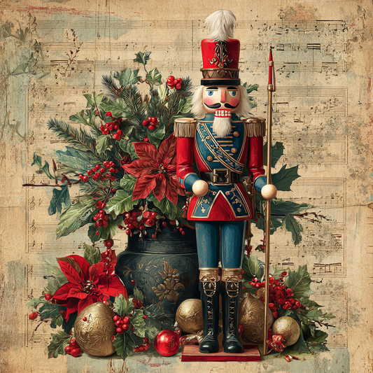 Traditional Tartan Plaid Christmas Nutcracker
