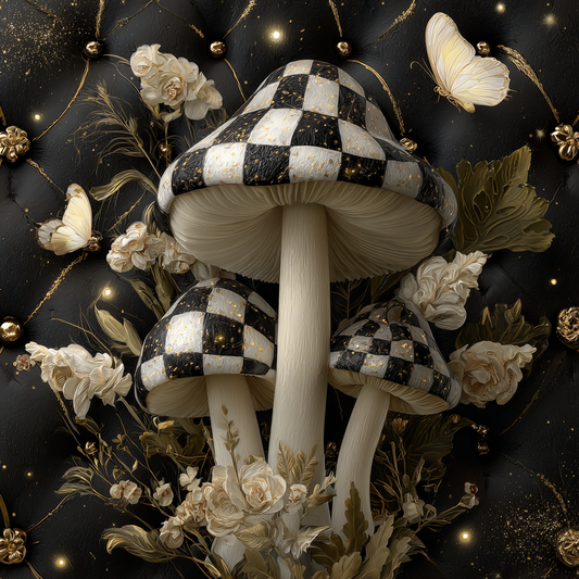 Whimsical Mushrooms and Florals