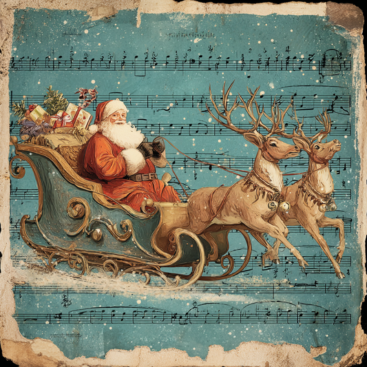 Vintage Christmas, Santa & Reindeer