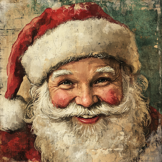 Christmas sign for crafting, Christmas wreath sign, Christmas wall decor, vintage Santa Claus
