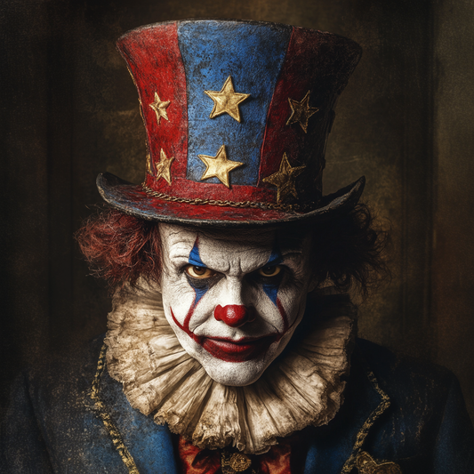 Creepy Clown Halloween sign, Spooky Carnival Decor
