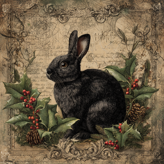 Rustic Winter Woodlands sign with Bunny