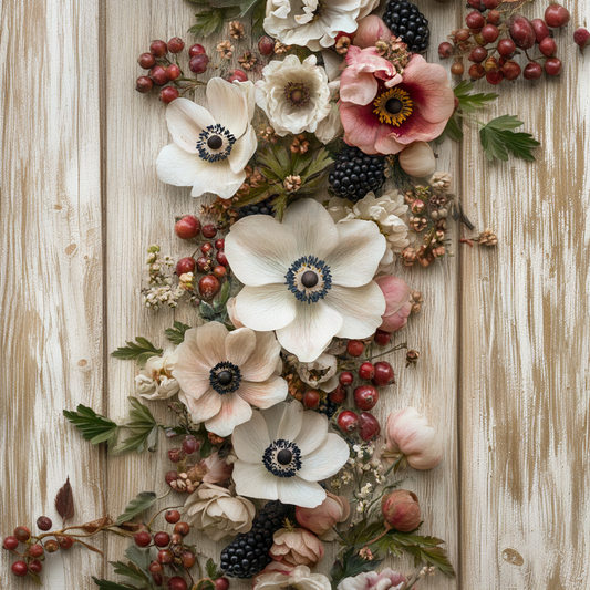 Everyday Rustic vibrant Florals and Berries