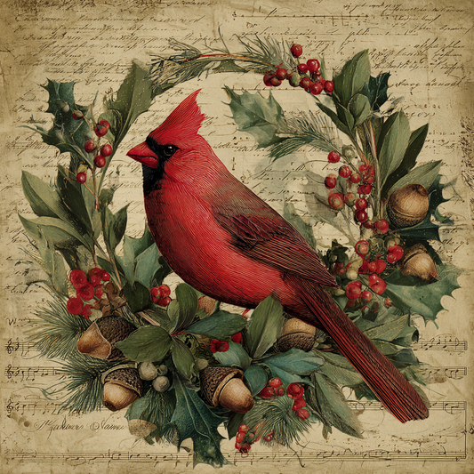 Rustic Winter Cardinal