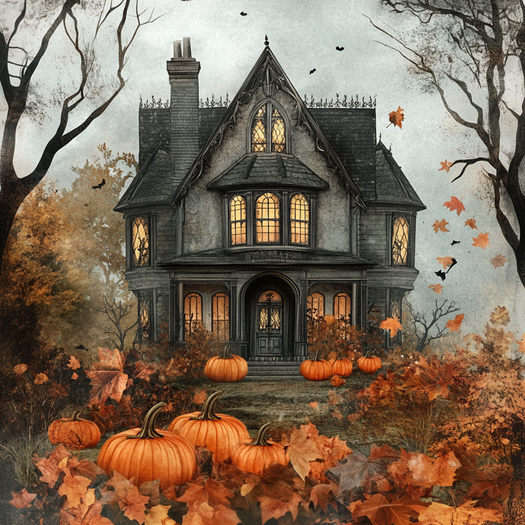 Halloween Haunted House sign for crafting, haunted forest wreath sign, spooky wall decor, fall decoration