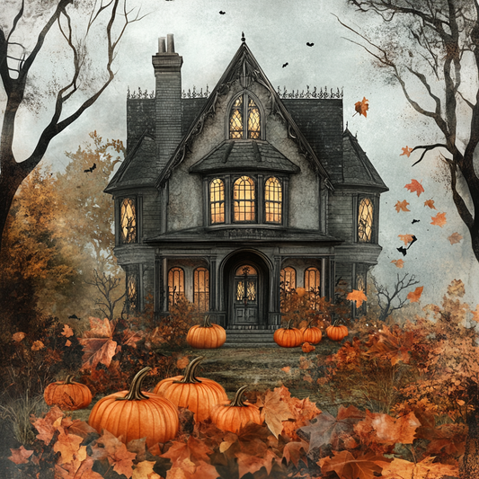 Halloween Haunted House sign for crafting, haunted forest wreath sign, spooky wall decor, fall decoration