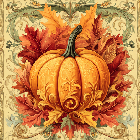 Ornate Fall Patterned Pumpkin sign for crafting, fall wreath sign, fall wall decor