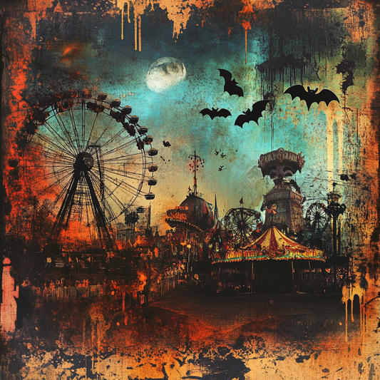 Spooky Carnival Sign, Halloween wall decor