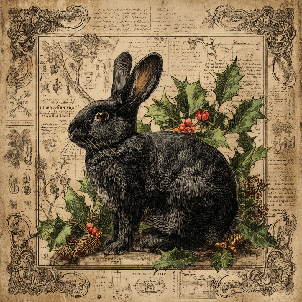 Rustic Winter Woodlands sign with Bunny