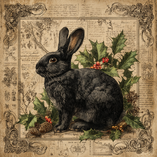 Rustic Winter Woodlands sign with Bunny