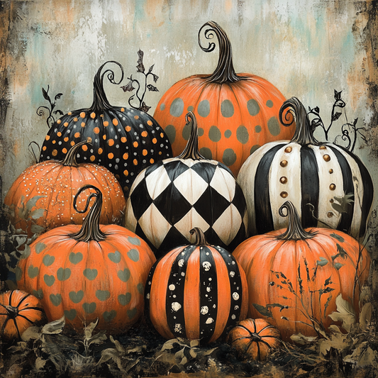 Fall Patterned Pumpkins sign for crafting, fall wreath sign, fall wall decor