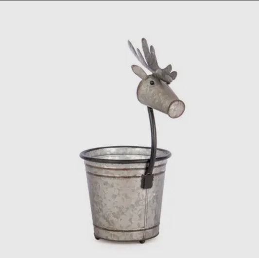 Metal Reindeer Planter