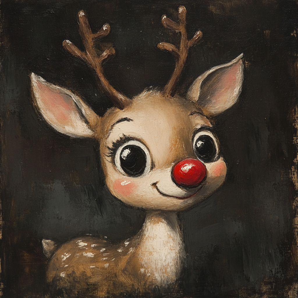 Whimsical Christmas Reindeer