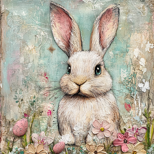 Pastel Easter Bunny Sign