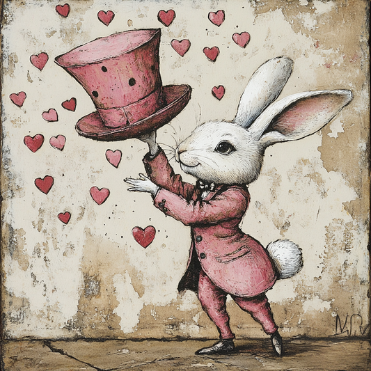 Valentine’s Bunny with Top Hat