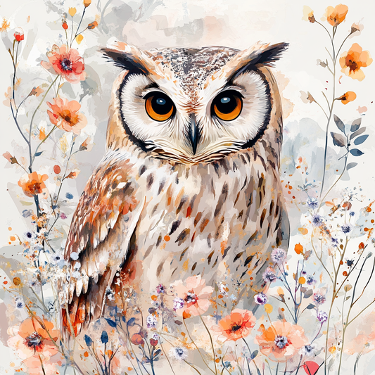 Watercolor Woodlands Owl sign