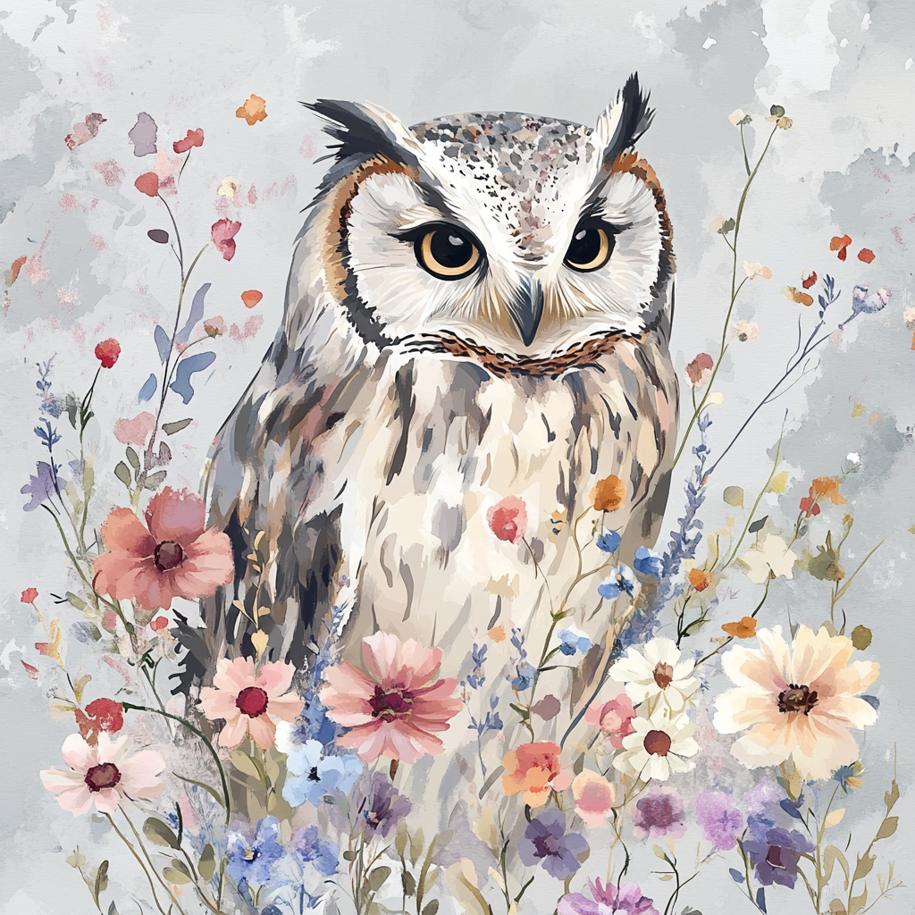 Watercolor Woodlands Owl Sign