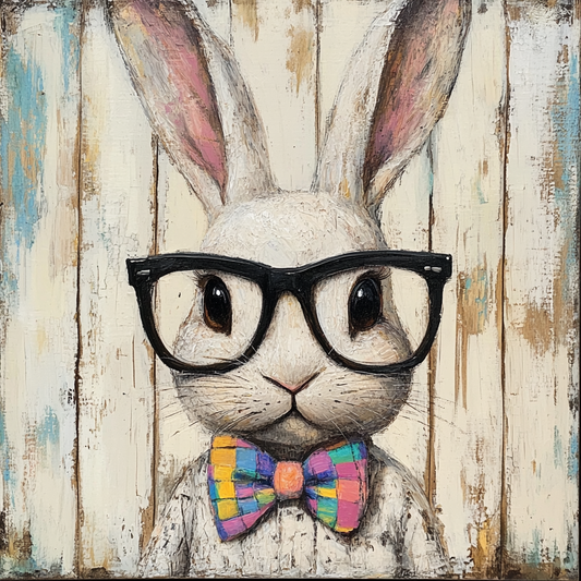 Easter Bunny with glasses