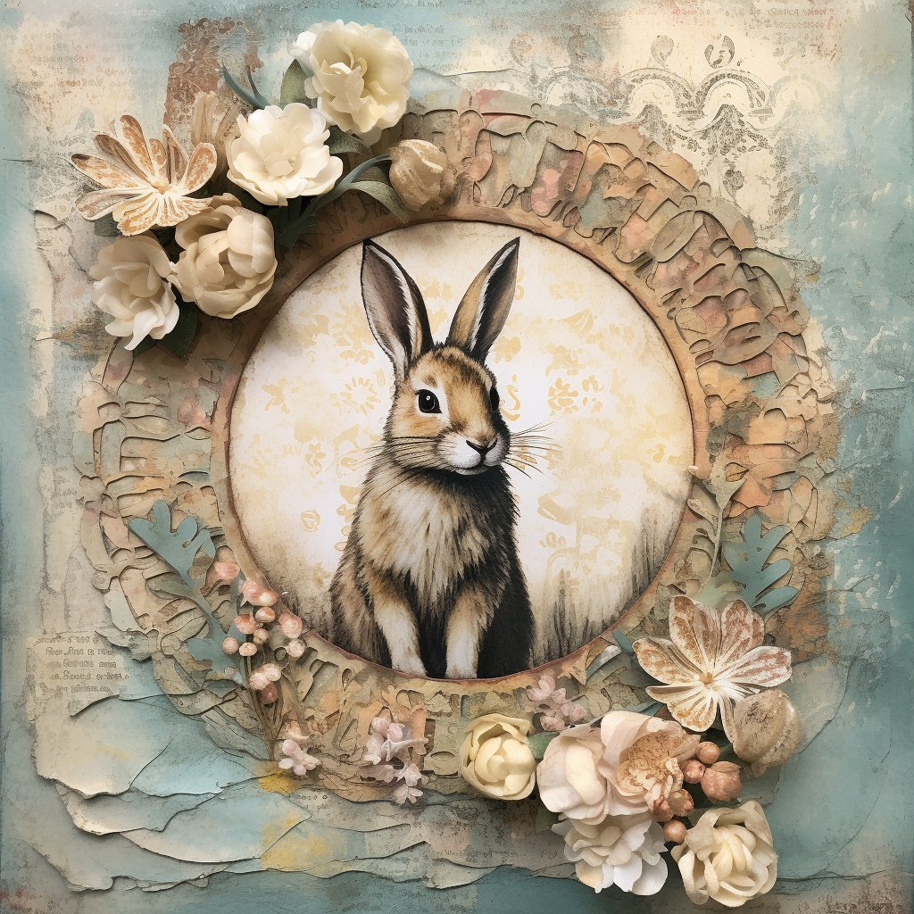 Floral Bunny Spring/Easter sign