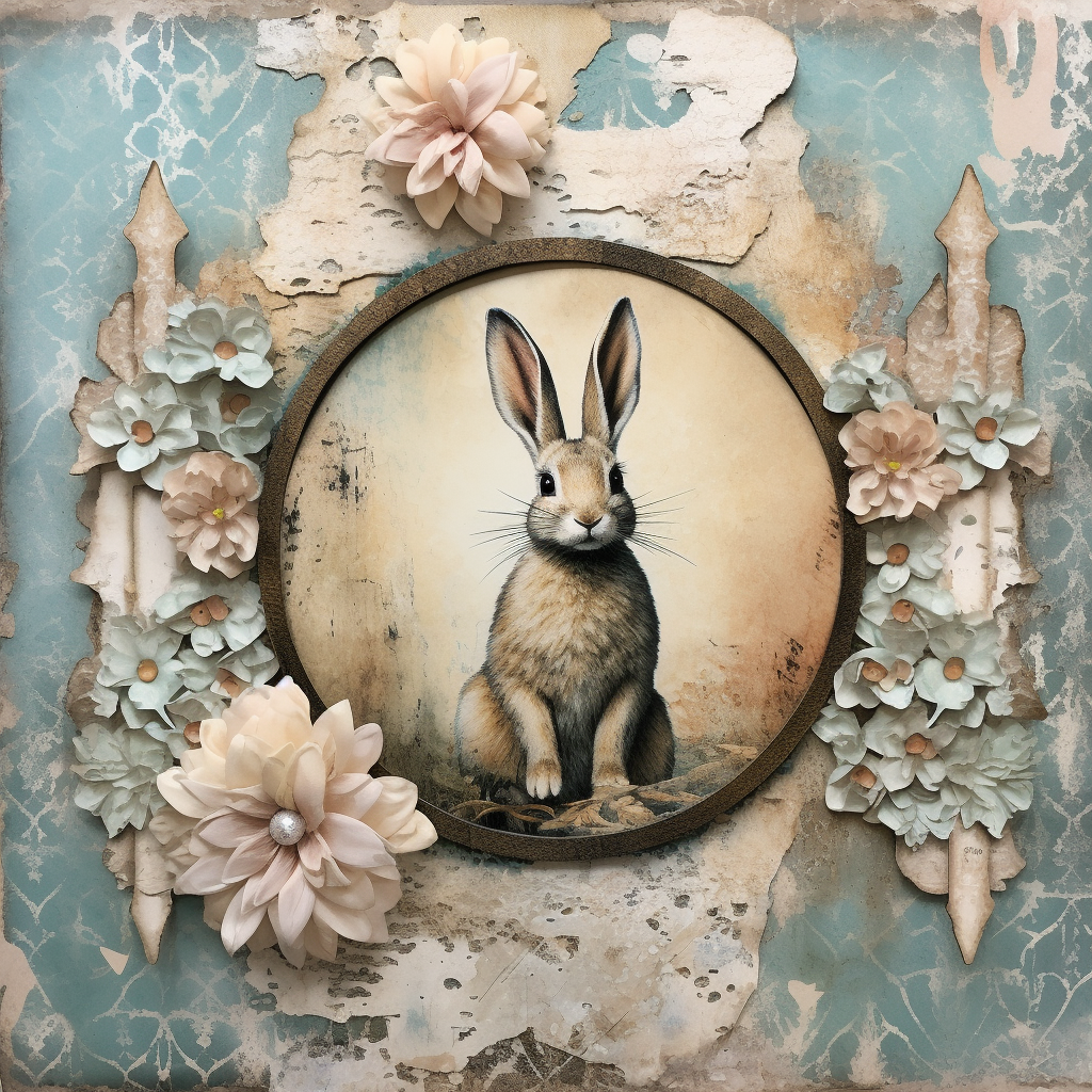 Muted pastel Spring/Easter Bunny sign