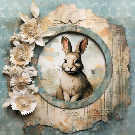 Muted pastel Spring/Easter Bunny sign