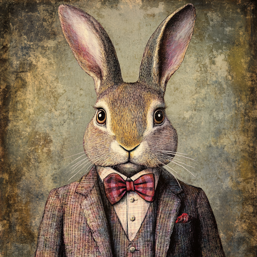 Dapper Bunny in a Suit