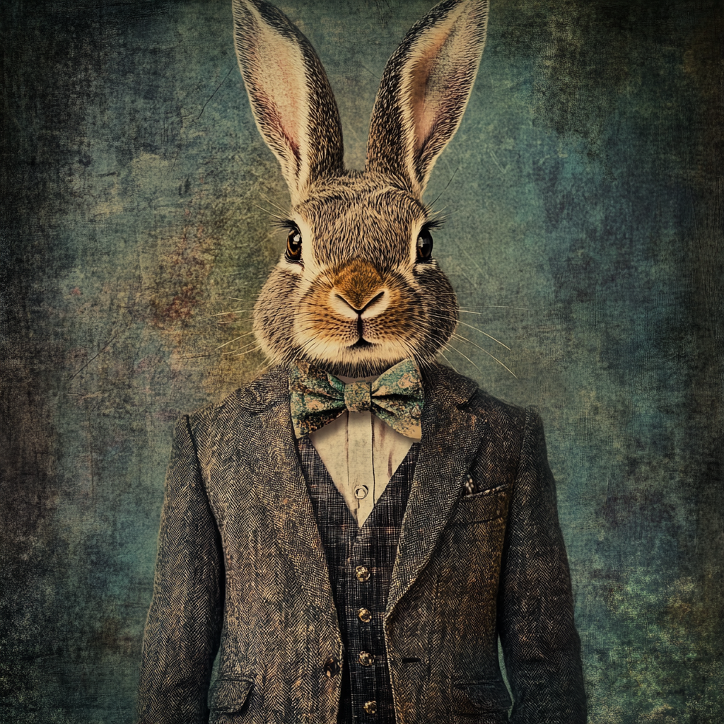 Brown Dapper Bunny in a Suit