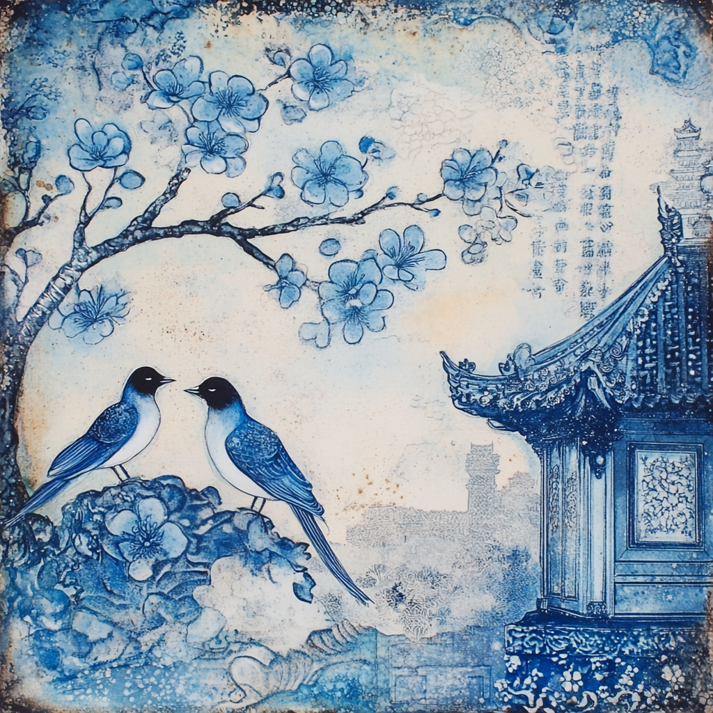 Chinoiserie love birds