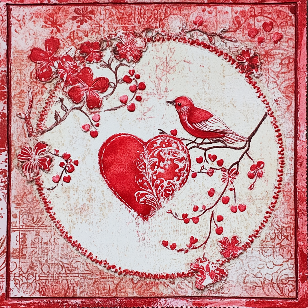 Red and White Chinoiserie Valentin’s Sign