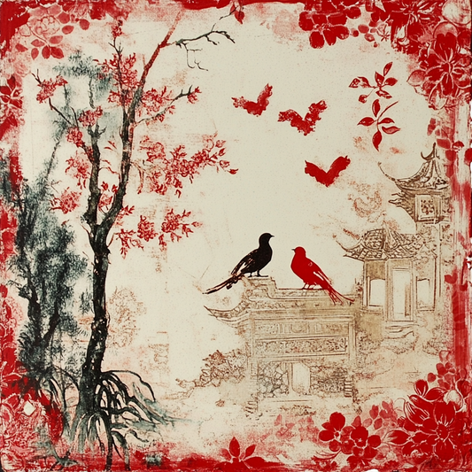 Chinoiserie Love Birds