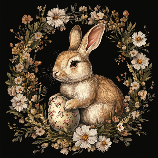 Woodland Bunny in a Wreath