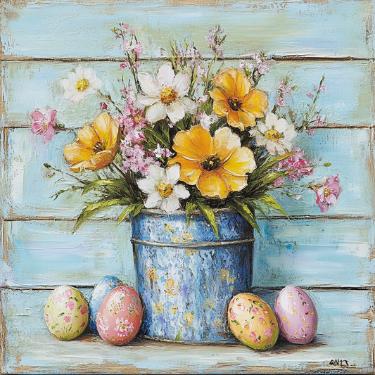 Rustic Easter and Wildflowers