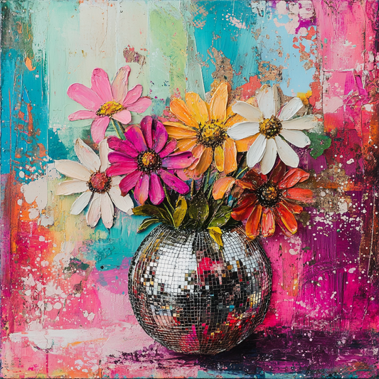 Retro Disco Ball Arrangement