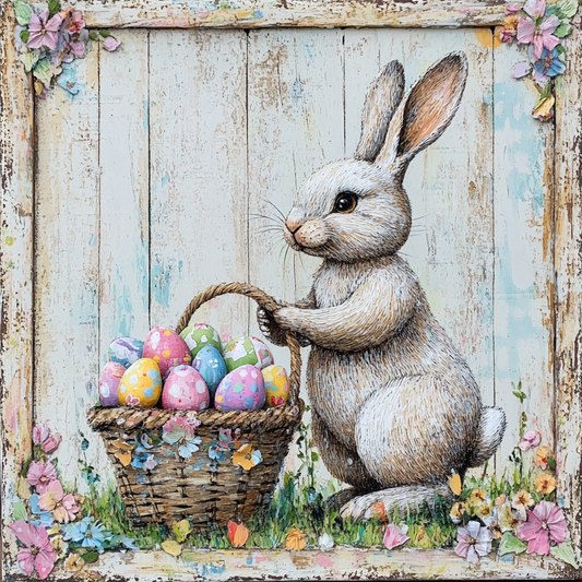 Bunny with Easter Eggs