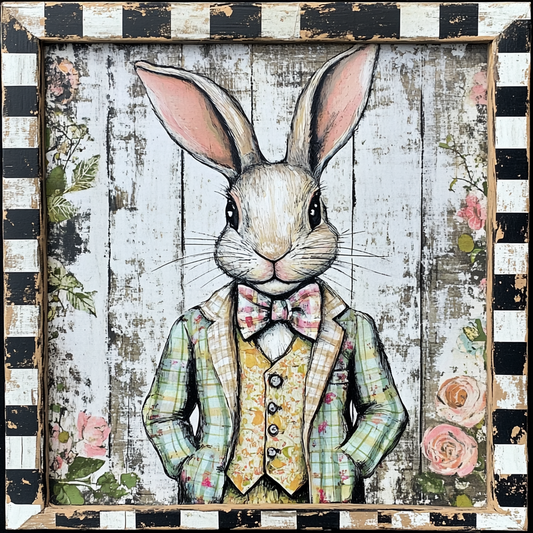 Dapper Bunny with Bow Tie