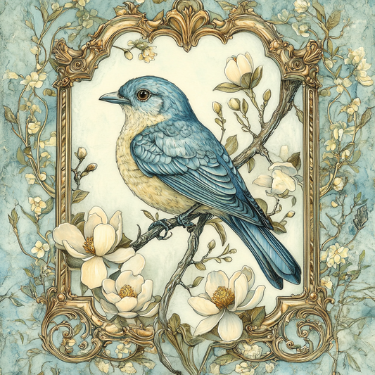 Vintage Victorian Blue Bird