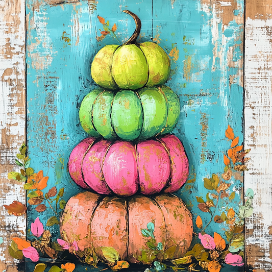 Bright Fall sign for crafting, fall wreath sign, fall wall decor, bright non traditional colors, sunflowers, daisies, whimsical