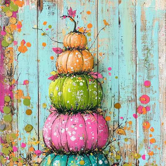 Bright Fall sign for crafting, fall wreath sign, fall wall decor, bright non traditional colors, whimsical
