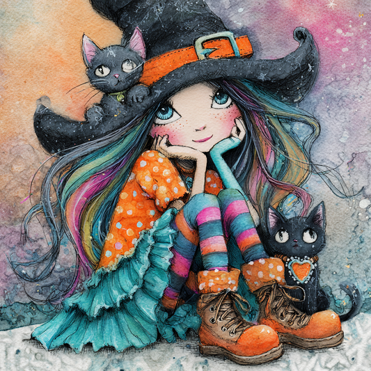 Whimsical Halloween Witch