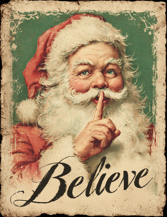 Vintage Santa “Believe “