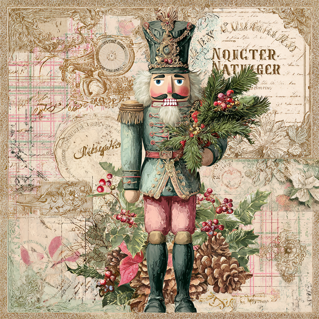 Victorian Pastel Christmas Nutcracker