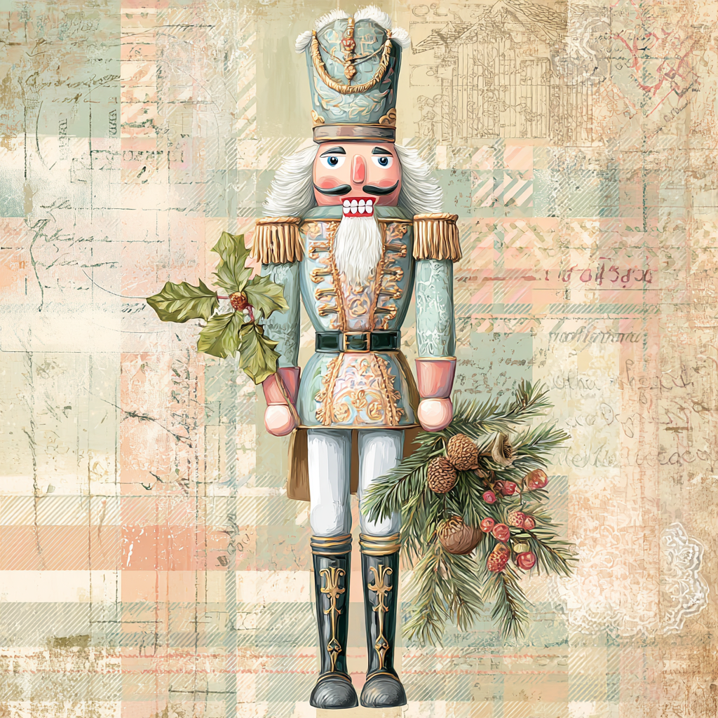 Victorian Pastel Christmas Nutcracker
