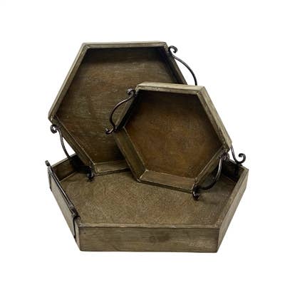 Wooden Tray Set of 3