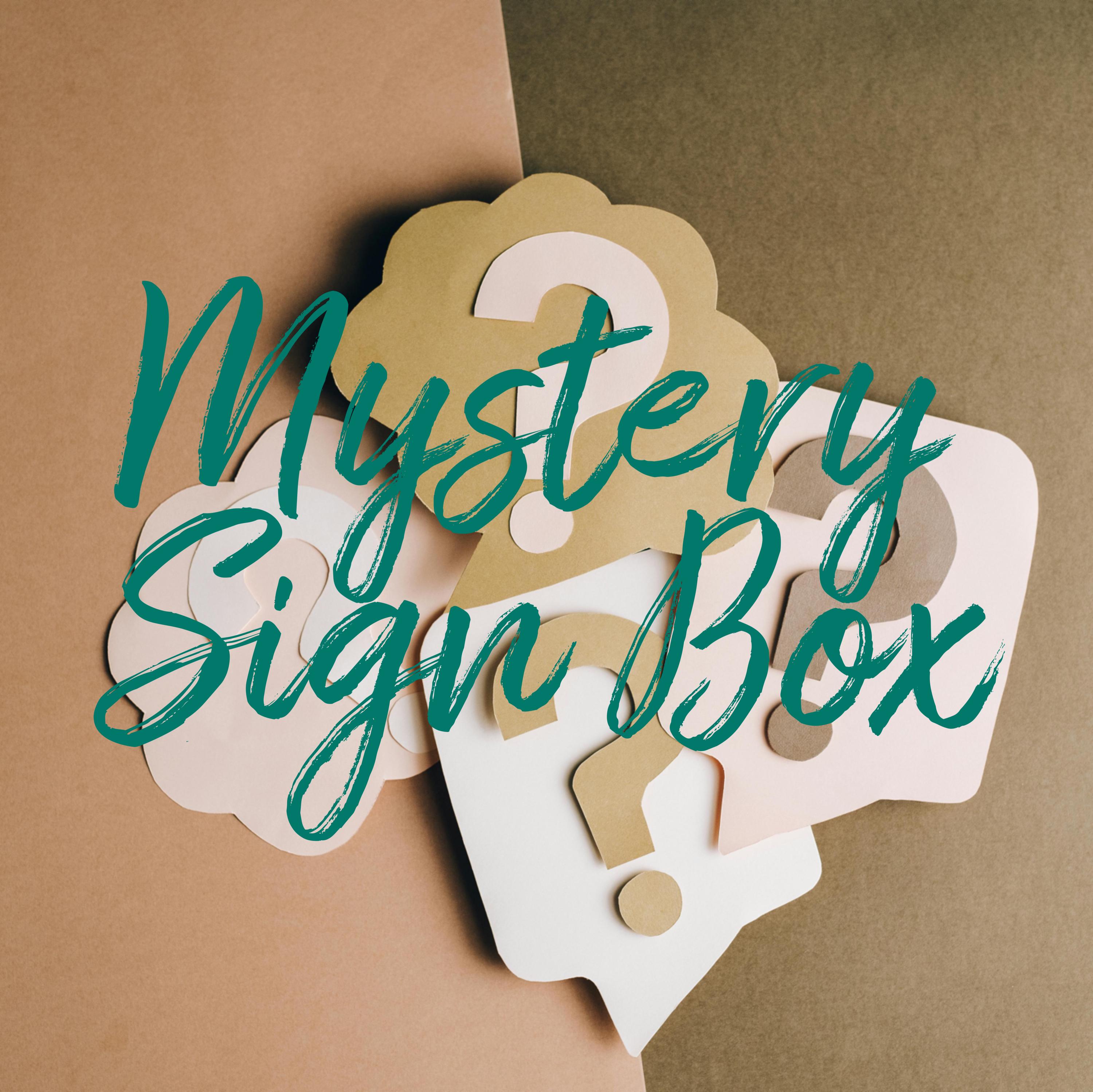 Mystery sign box, 10 signs for wreath making or crafting – On A Whimm ...