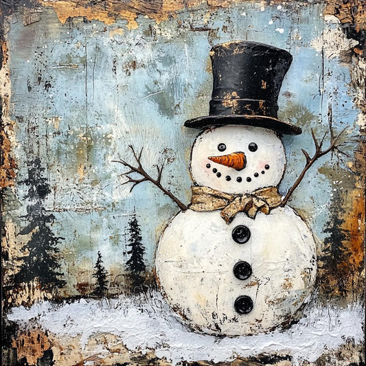 Christmas sign for crafting, Christmas wreath sign, Christmas wall decor, vintage rustic snowman