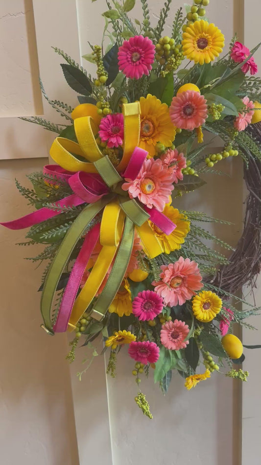 Pink Lemonade Wreath